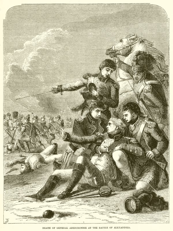 Mort du général Abercrombie à la bataille d