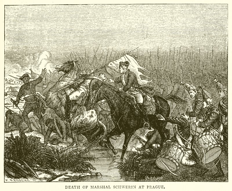 Mort du maréchal Schwerin à Prague - English School