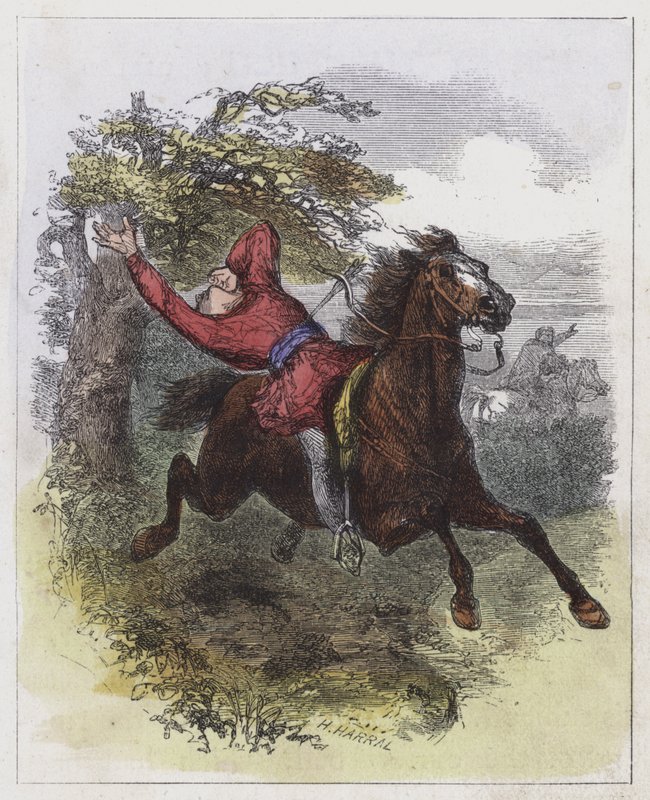La mort de Guillaume le Roux (gravure en couleur) - English School