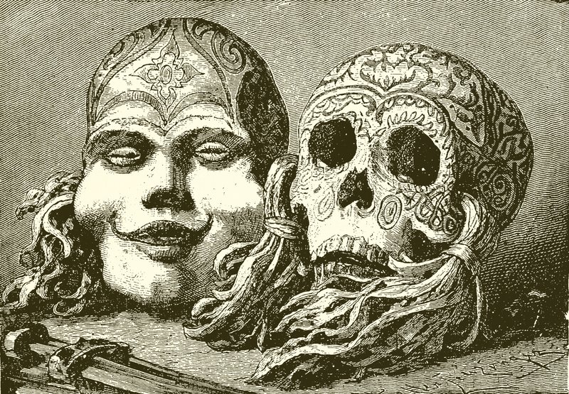 Crânes Dyak décorés - English School