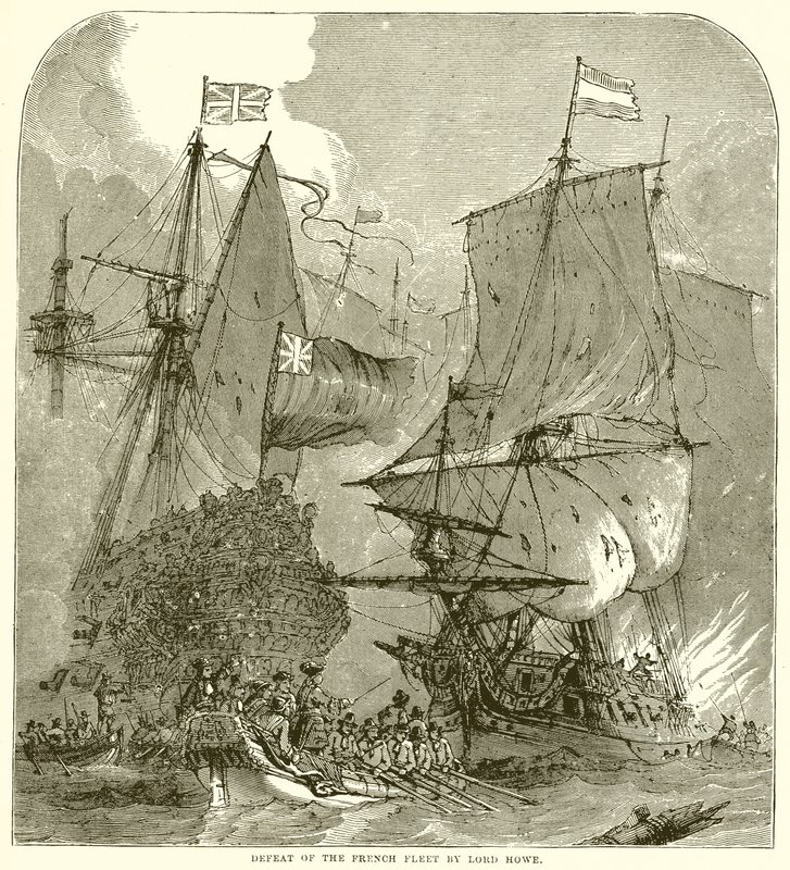 Défaite de la Flotte Française par Lord Howe - English School