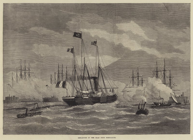 Départ du Shah de Portsmouth - English School