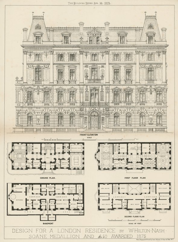 Conception pour une résidence londonienne par W Hilton Nash - English School