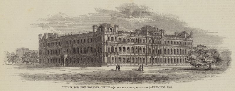 Projet pour le Foreign Office, Banks et Barry, architectes, prime, £500 - English School