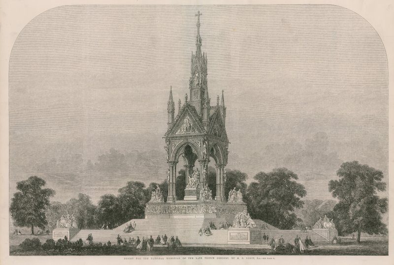 Conception pour le mémorial national du défunt Prince Consort - English School