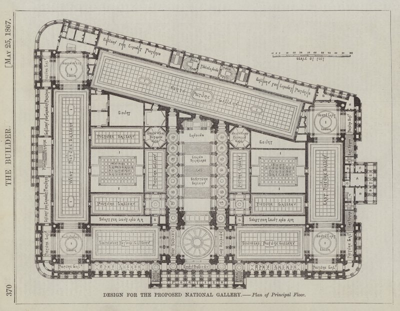 Conception pour la Galerie Nationale proposée, Plan de l