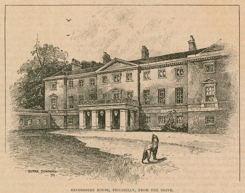 Devonshire House, Piccadilly, Londres, depuis l