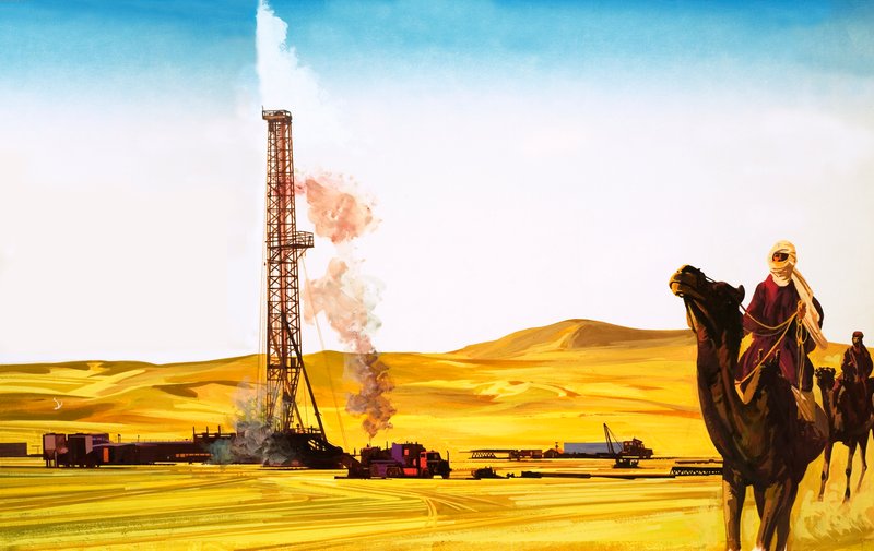 Creuser pour du pétrole dans le désert - English School