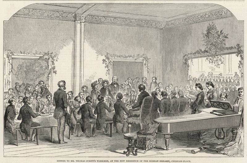 Dîner pour les ouvriers de M. Thomas Cubitt à la nouvelle résidence de l