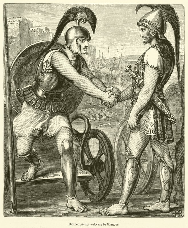 Diomède accueillant Glaucus - English School