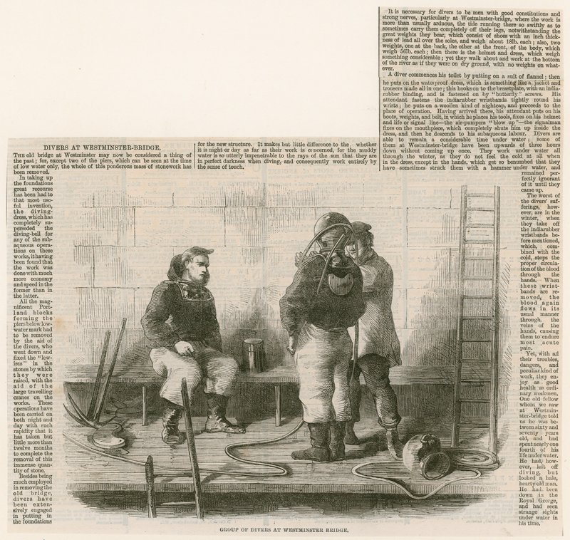 Plongeurs au Pont de Westminster - English School