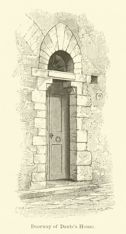 Porte de la Maison de Dante (gravure) - English School