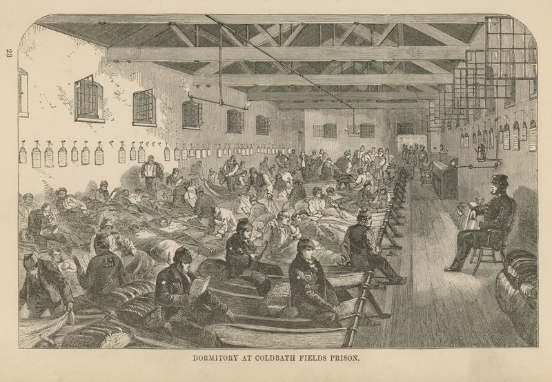 Dortoir à la prison de Coldbath Fields - English School