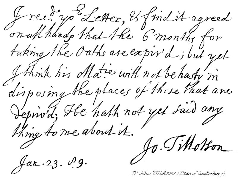 Dr John Tillotson (Doyen de Canterbury) - English School