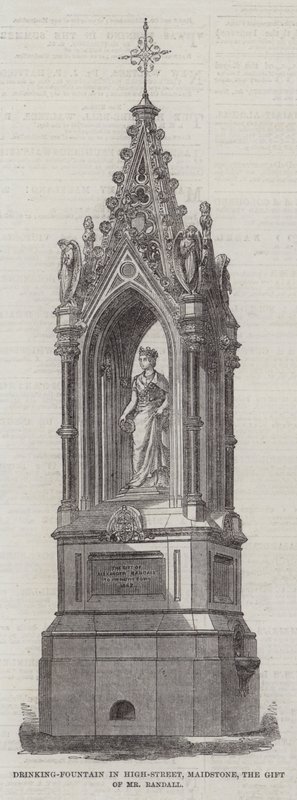 Fontaine à boire dans High-Street, Maidstone, don de M. Randall - English School
