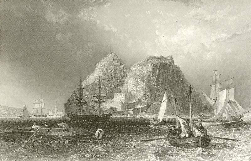 Château de Dunbarton sur la Clyde - English School