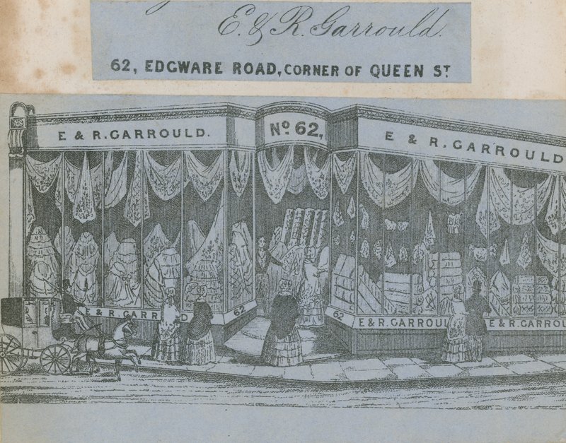 E & R Garrould, 62 Edgware Road, coin de Queen Street, Londres - English School