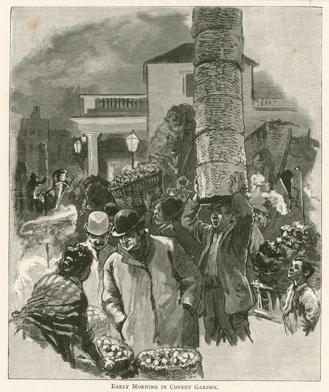 Tôt le matin au marché de Covent Garden, Londres - English School