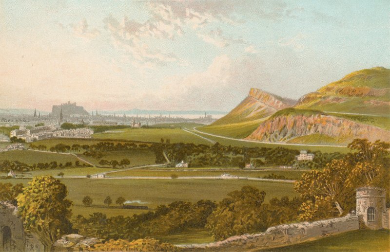 Édimbourg depuis le château de Craigmillar - English School