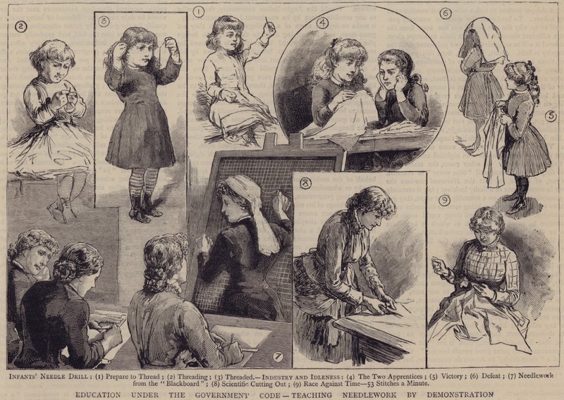 Éducation sous le code gouvernemental - enseignement de la couture par instruction - English School