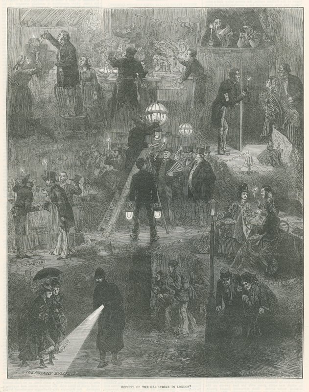 Effets de la grève du gaz à Londres - English School