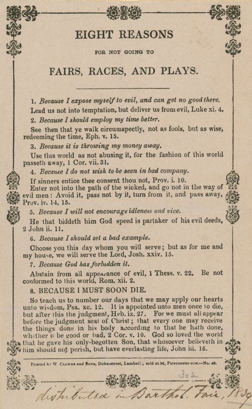 Huit raisons de ne pas aller aux foires, courses et pièces de théâtre - English School