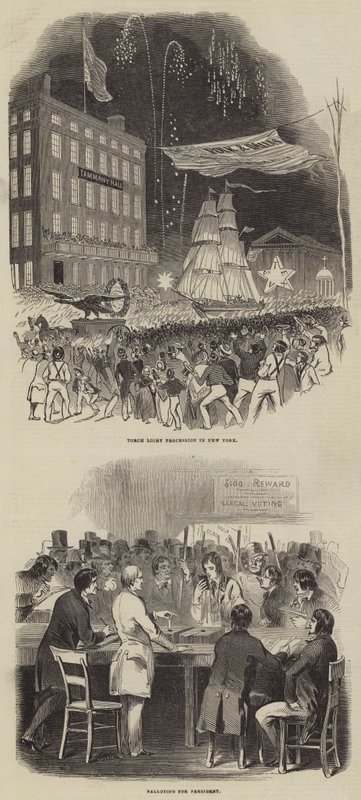 Élection du président américain (gravure) - English School