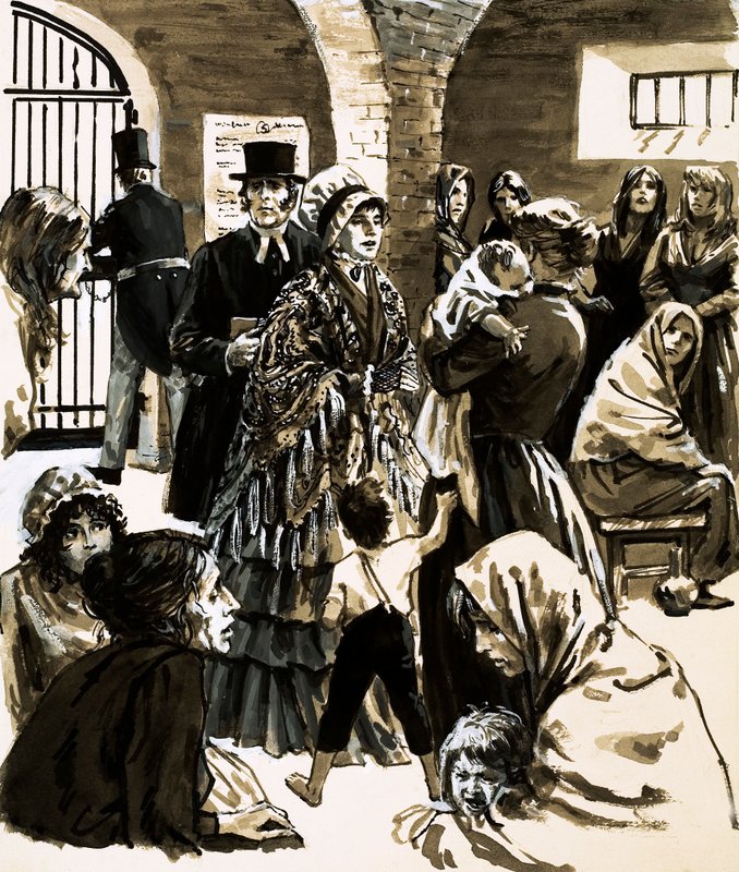 Elizabeth Fry est devenue militante pour la réforme des prisons après avoir visité la prison de Newgate - English School