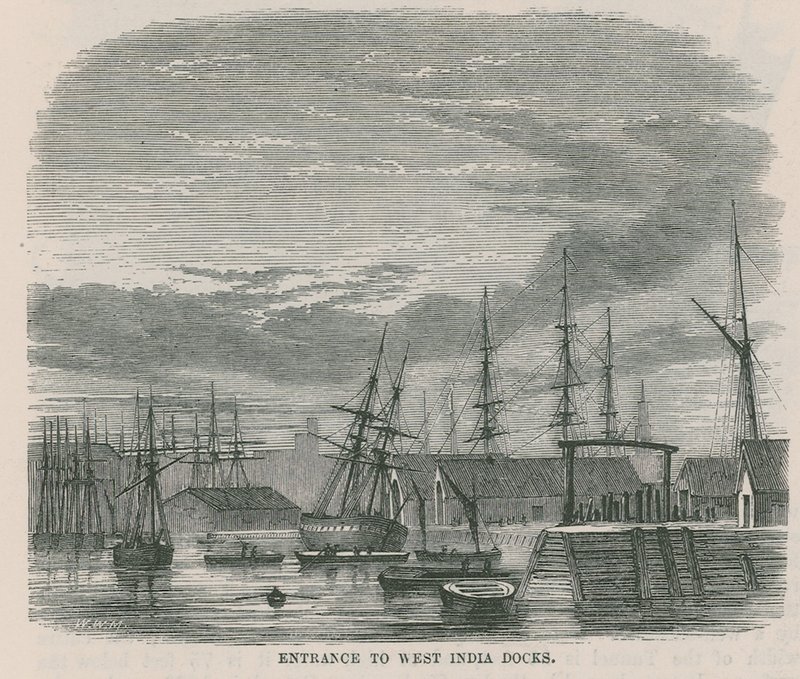 Entrée des docks des Indes occidentales - English School