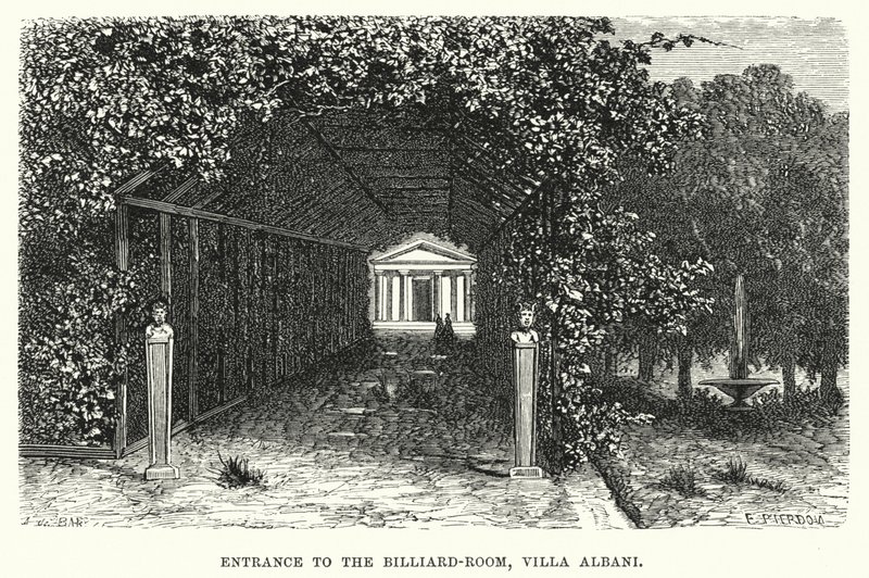 Entrée de la salle de billard, Villa Albani - English School