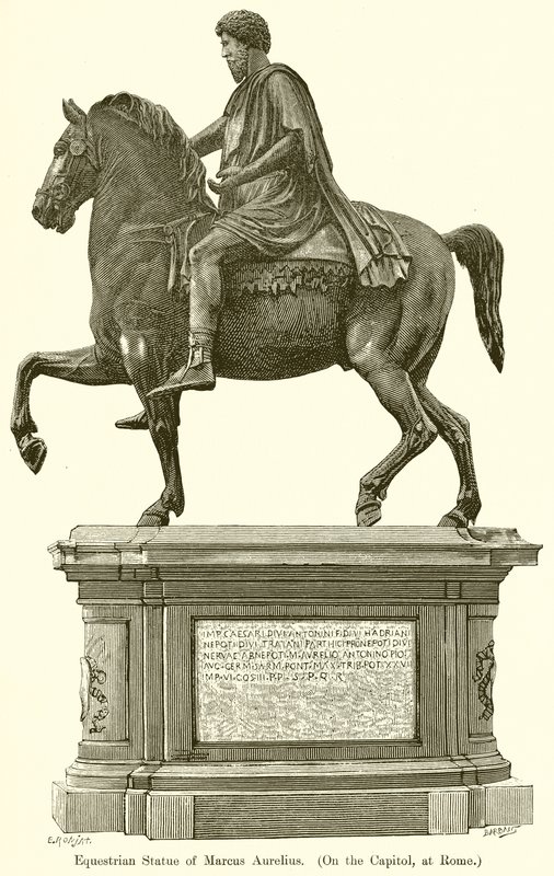 Statue équestre de Marc Aurèle (au Capitole, à Rome) - English School