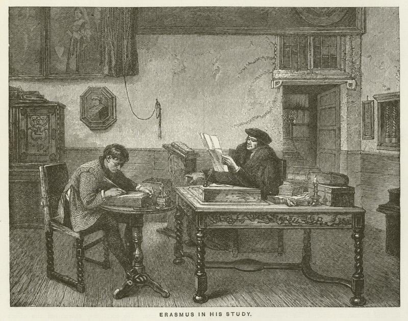 Érasme dans son étude - English School