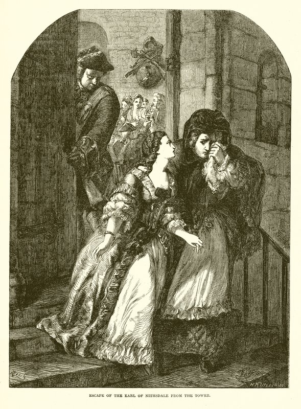 Évasion du comte de Nithsdale de la Tour - English School