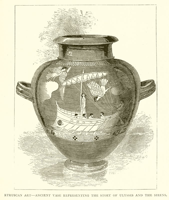 Art étrusque - Vase ancien représentant l