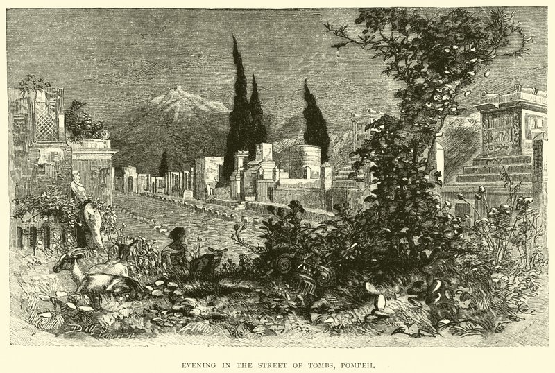 Soirée dans la rue des Tombeaux, Pompéi - English School