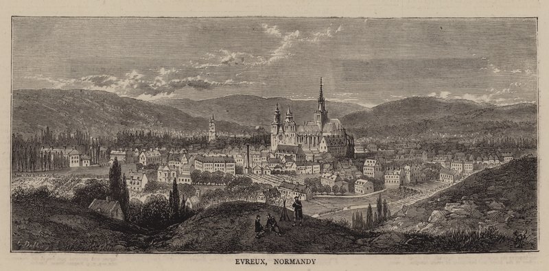 Évreux, Normandie (gravure) - English School