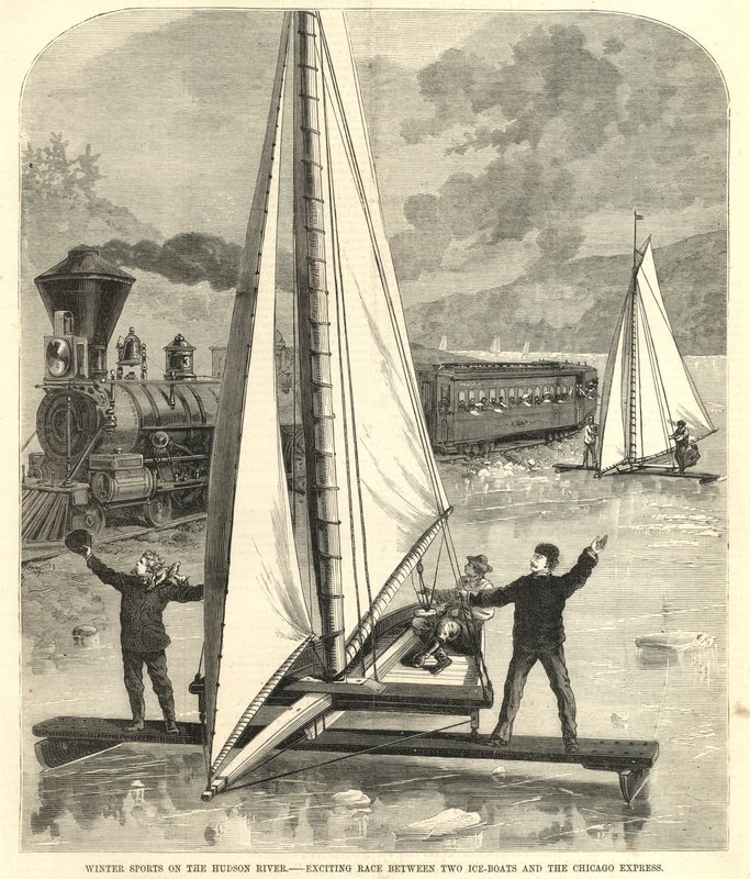 Course excitante entre deux bateaux à glace et le Chicago Express - English School