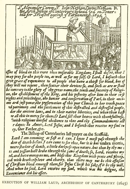 Exécution de William Laud, archevêque de Cantorbéry (1645) - English School