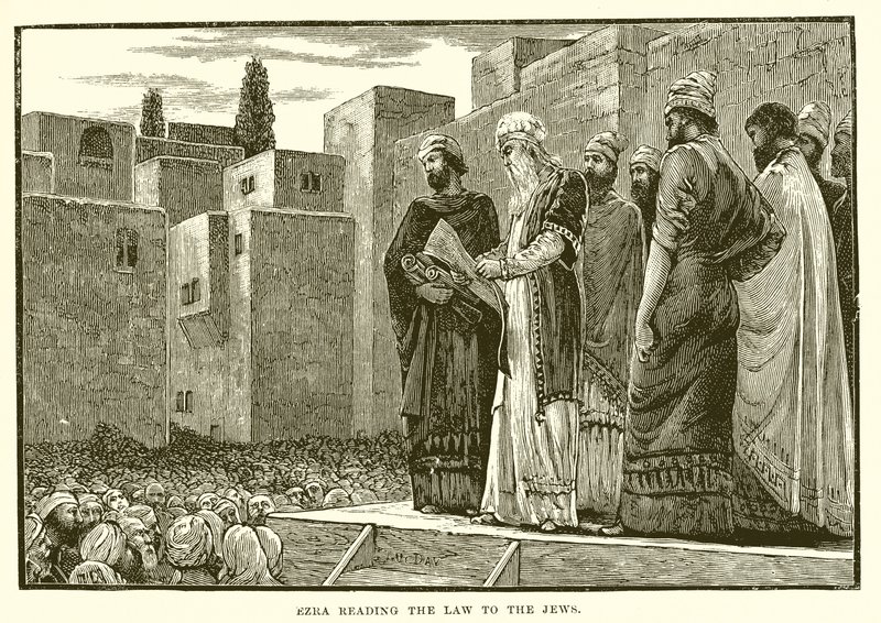 Esdras lisant la loi aux Juifs - English School