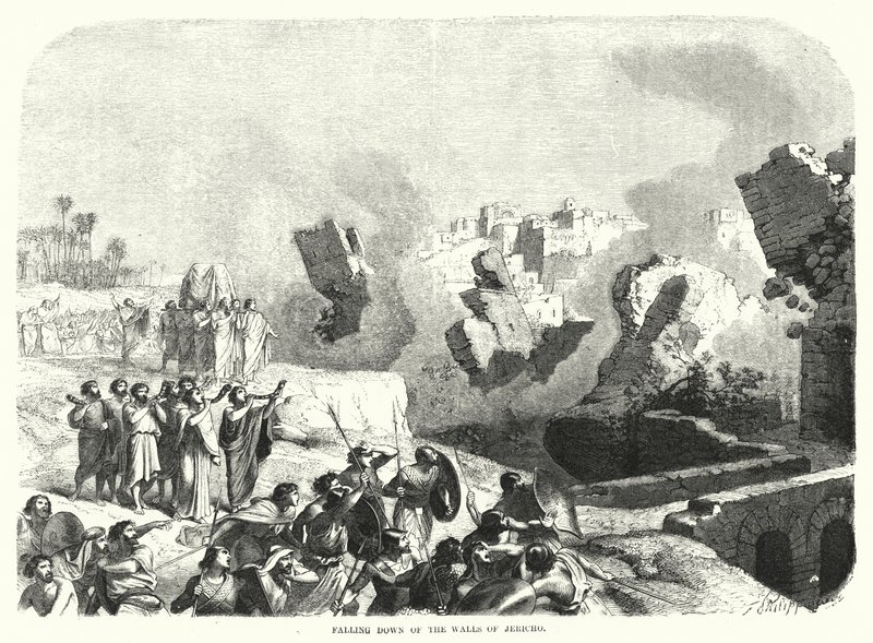 Chute des murs de Jéricho (gravure) - English School