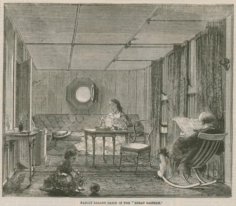 Cabine du salon familial dans le Great Eastern - English School