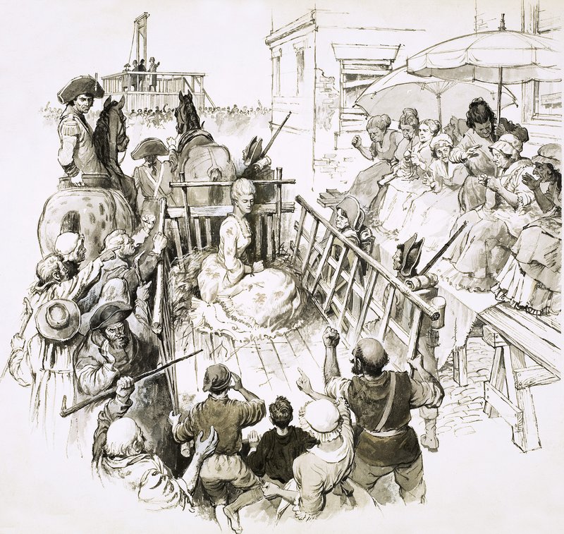 Prisonniers célèbres : Marie-Antoinette en route vers la guillotine - English School