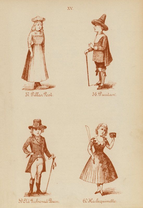 Costumes de déguisement : Pilier de poste, Puritain, Haricot à l