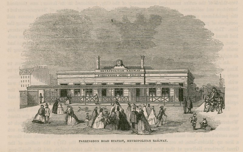 Station Farringdon Road sur le Metropolitan Railway - English School