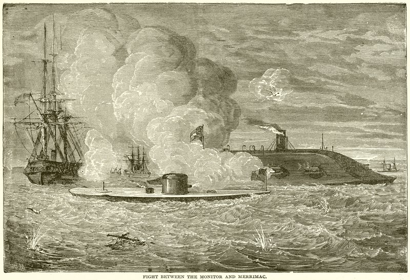 Combat entre le Monitor et le Merrimac - English School