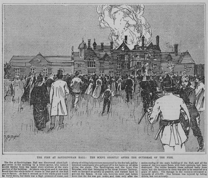 Incendie à Sandringham, Norfolk - English School