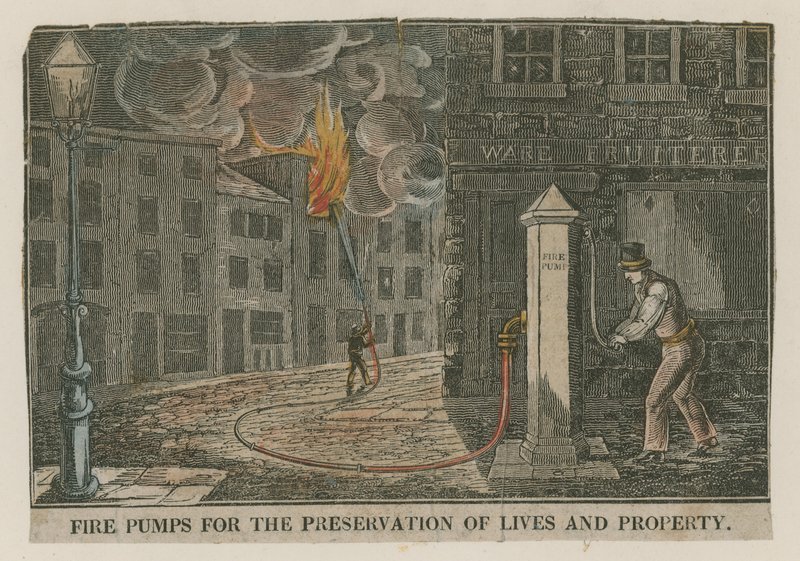 Pompes à incendie pour la préservation des vies et des biens - English School