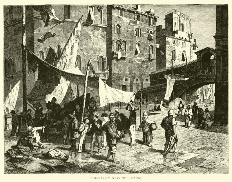 Marché aux poissons près du Rialto - English School