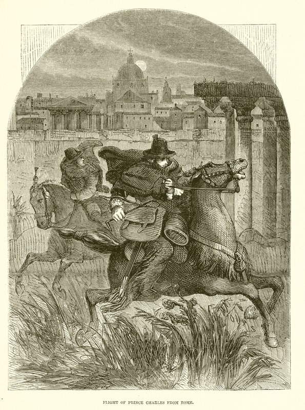 Fuite du prince Charles de Rome - English School