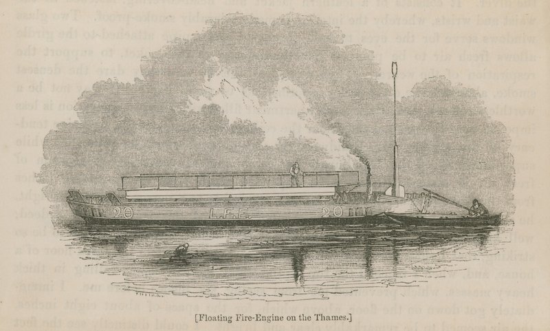 Machine à vapeur flottante sur la Tamise - English School
